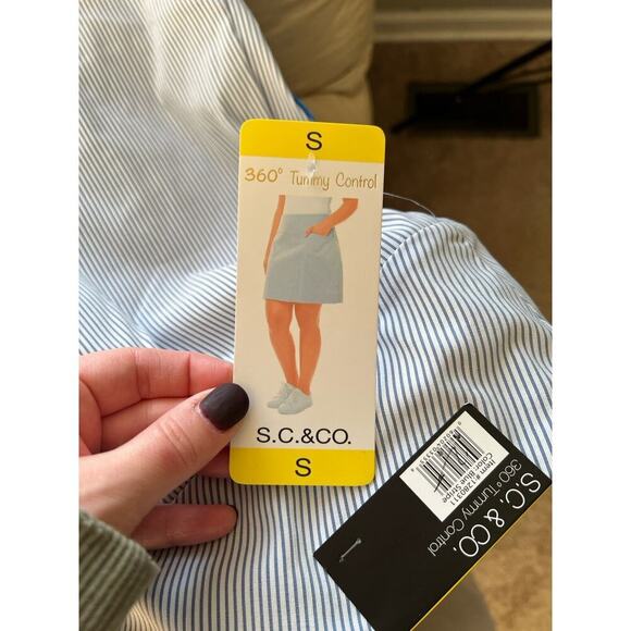 NWT S.C. & CO. Blue Stripe 360 Degrees Tummy Control Skort Size Small Women’s - Picture 7 of 8